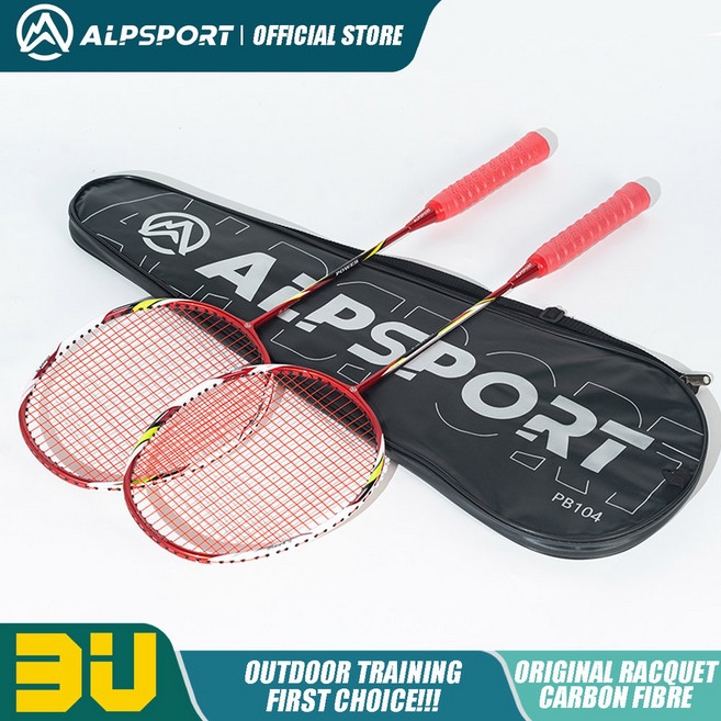 ALPSPORT POWER 배드민턴 G5 22LBS 하이텐션 1개 라켓 2개 3U 카본, 2PCS d Bagged