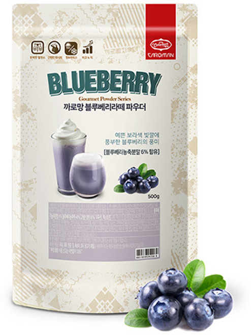 까로망 블루베리라떼 파우더 500g 1박스 12개, 1개입