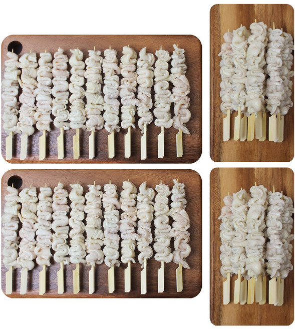 닭껍질꼬치 1.6kg 닭가죽 닭껍데기 닭스킨 대용량 업소용, 2개, 800g