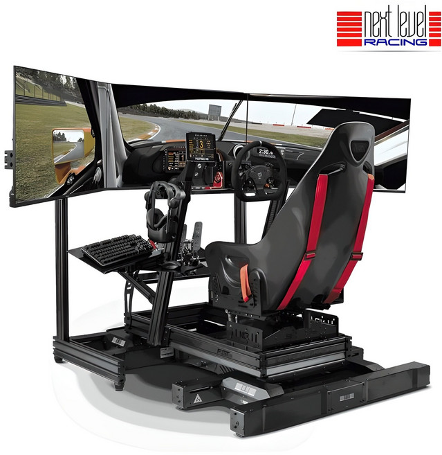 넥스트레벨 레이싱 F-GT ELITE WHEEL PLATE EDITION 프로파일 스탠드+싱글모니터 스탠드+트리플 모니터 애드온+ES1 시트+DD휠 고정마운트 풀세트 (공식수입), 1개