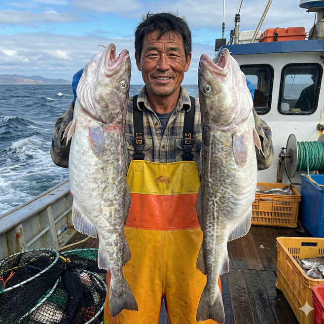 2026년 봄에 조업한 국산 대구 급냉대구, 1개, 1.5kg(1-3미) x 1