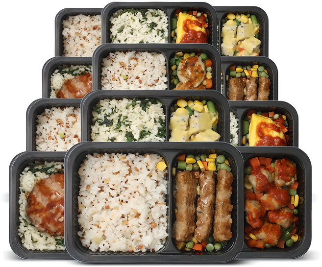 더 건강한 냉동 도시락 6종 12팩 대용량 영양밥 간편식 직장인 식사대용 전자레인지 간편조리