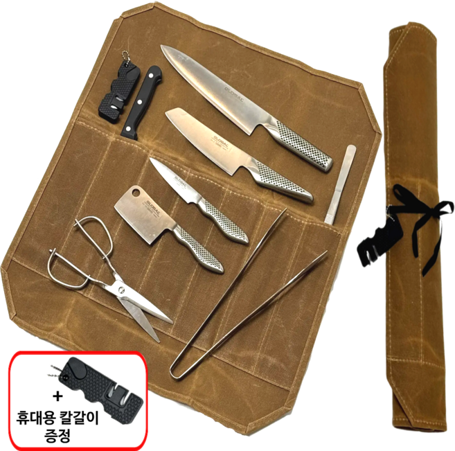 설봉이네상점 휴대용 칼가방 캔버스 캠핑 용품, 1개, 탄