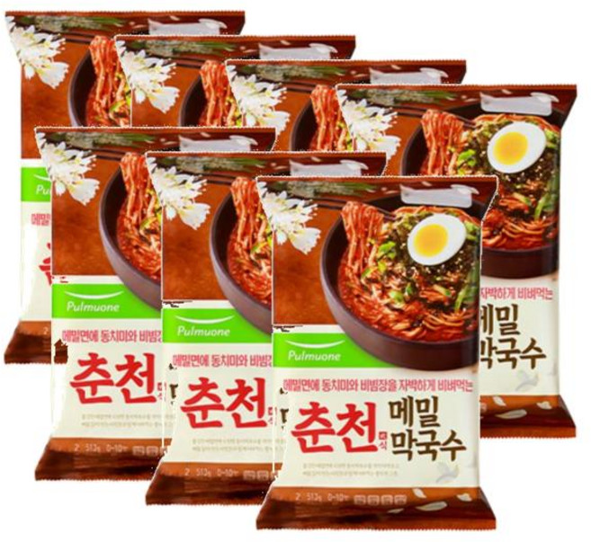 풀무원 춘천식 메밀막국수 2인분, 7개, 513g