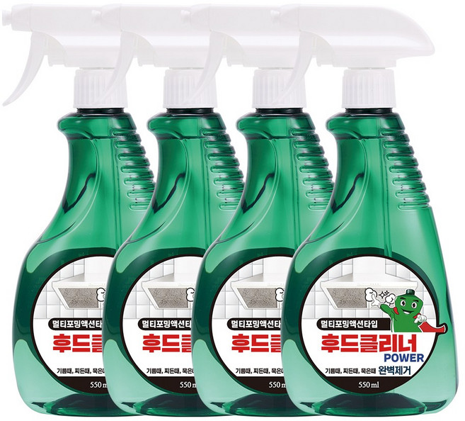 은나노스텝 후드클리너 파워 550mL, 4개