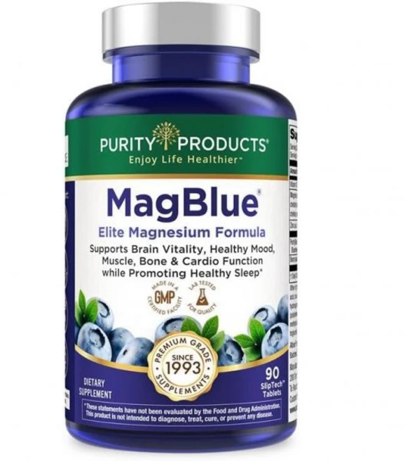 Purity Products MagBlue - Magnesium Bisglycinate Buffered & More - 90 Tablets, 1, 90정, 1개 - 쿠팡