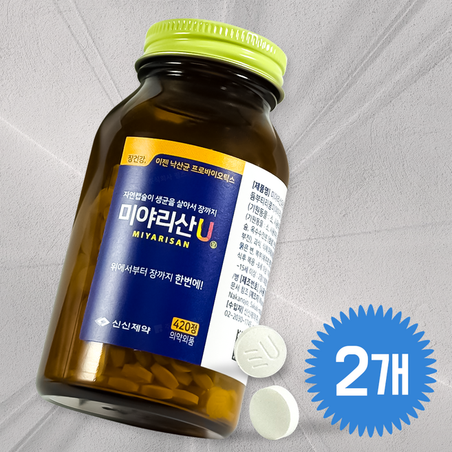 신신제약 미야리산U 180정 x 6병 낙산균 6개월분, 2개, 420정