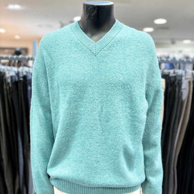 레노마 옴므 F/W 민트 오버핏 울혼방 브이넥 니트 OHMKT82_BP