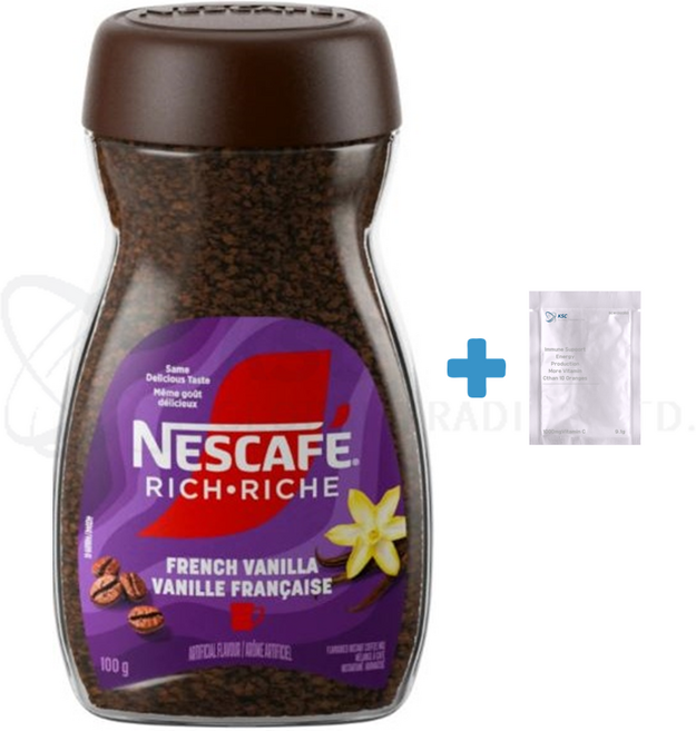 네스카페 리치 프렌치 바닐라 인스턴트 커피 100g+캐나다 멀티비타민 9.1g 세트상품 항공특송 Nescafe Rich French Vanilla, 1개, 1개입, 100g