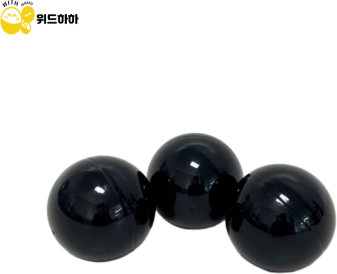 위드하하 뽑기캡슐 뽑기공 뽑기볼 불투명, 50개, 블랙