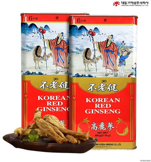 대동고려삼 고려홍삼 6년근 양삼 중편 24뿌리 발효홍삼 건홍삼 말린홍삼 홍삼뿌리 선물용, 3개, 300g