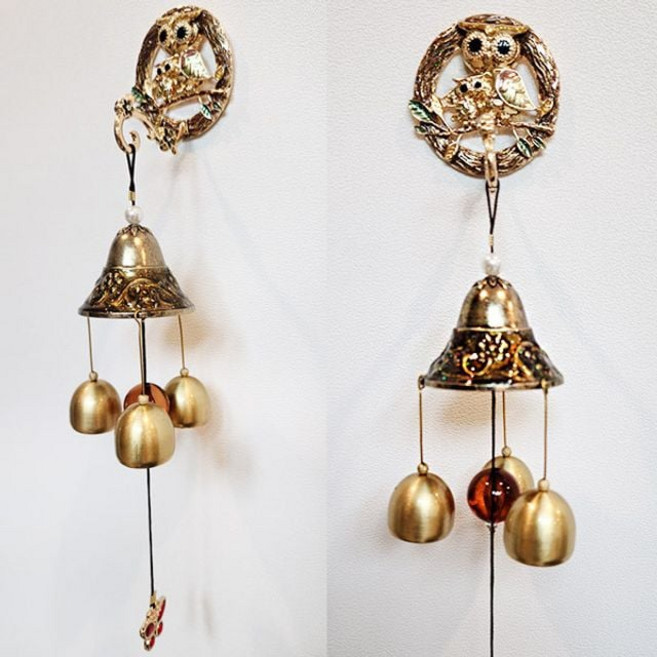 홈스위트홈문종현 현관 풍경 부엉이 골드 도어벨fgh295, MMSp_문종