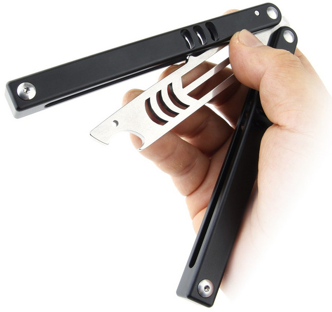 윈드폴 알루미늄 CP-653 칼날 없는 발리송, 블랙, 1개