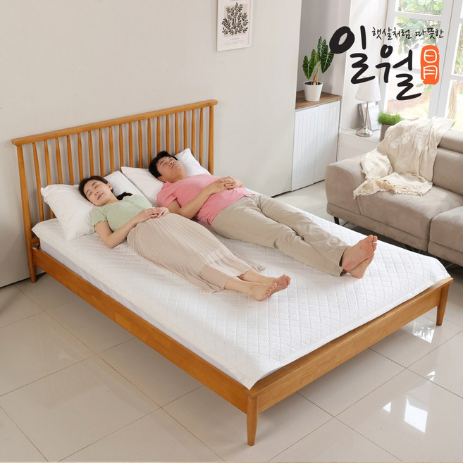 일월 쿨링 매쉬 침대 패드 냉감패드 여름매트 슈퍼싱글 라지킹 더블 퀸, 쿨매트, 화이트