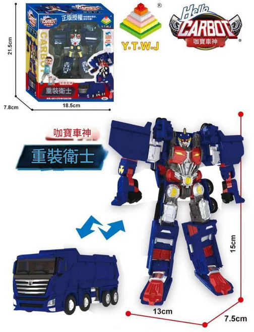 CARBOT 咖寶車神 王牌車手 變形機器人 汽車玩具, 正版悅桐 重灌衛士, 1個