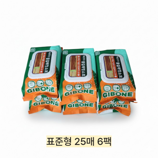 기본에 물걸레 청소포 캡형 25매, 6개