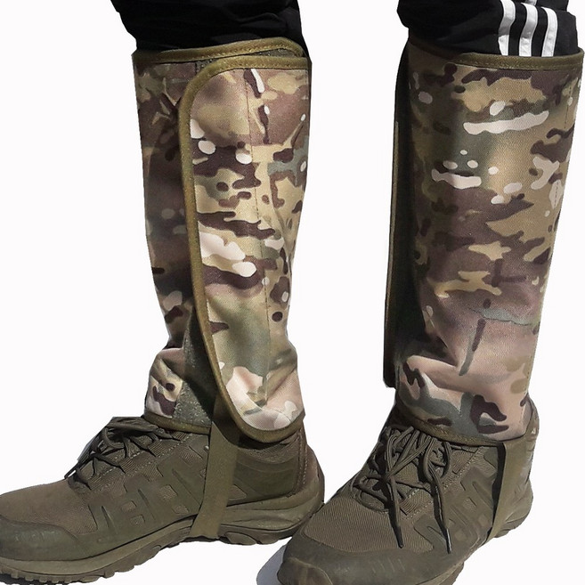 뱀퇴치 다리보호 심마니각반 산악용 스패츠 멀티캠색상, 1개