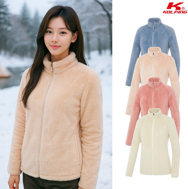 콜핑 여성 겨울 소프트 폴라플리스 보온 등산 후리스 자켓 KSC064TJ3W