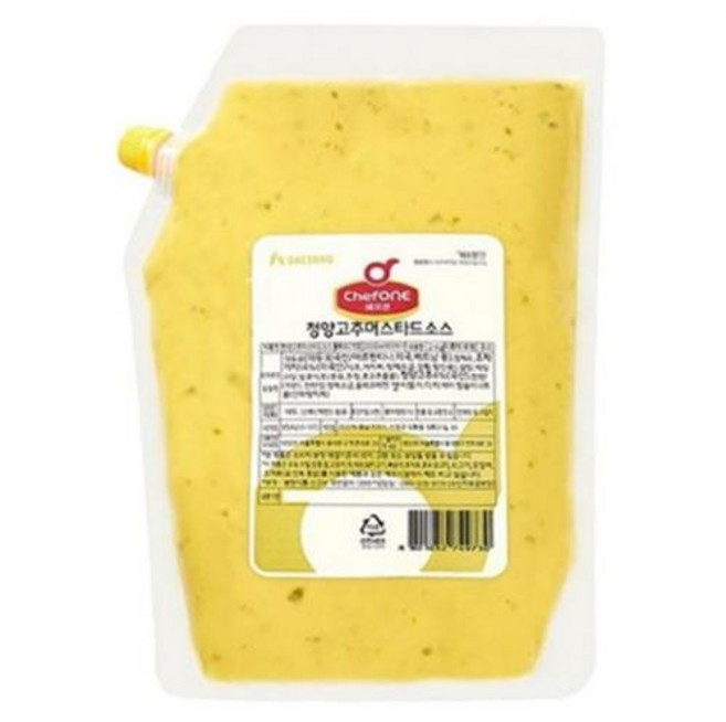 쉐프원 청양고추 머스타드소스 2kg x 1봉지, 1개