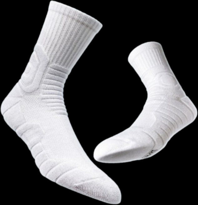 허밍 발목 보호 양말 압박 보호대 축구 풋살 런닝 등산 배드민턴, 화이트