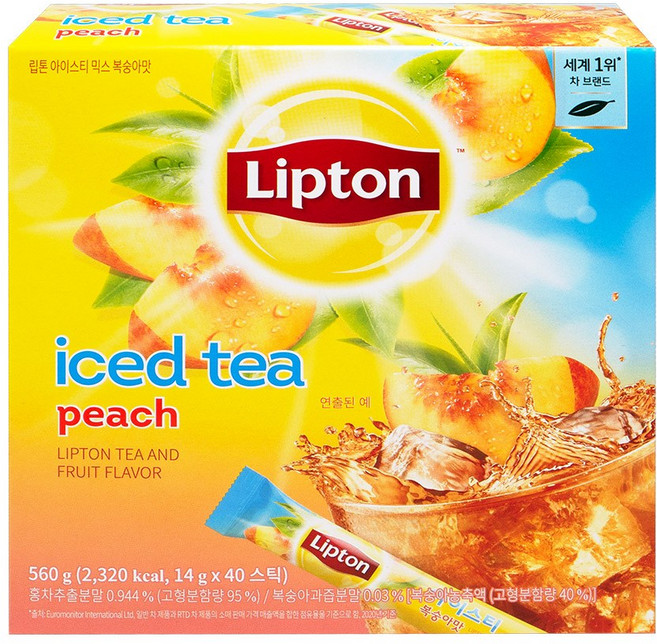 립톤 아이스티믹스 복숭아맛, 14g, 40개입, 1개