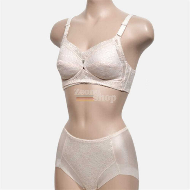 지옹샵 레이스 노와이어 A컵 브라 거들형 팬티 세트 작은가슴브라