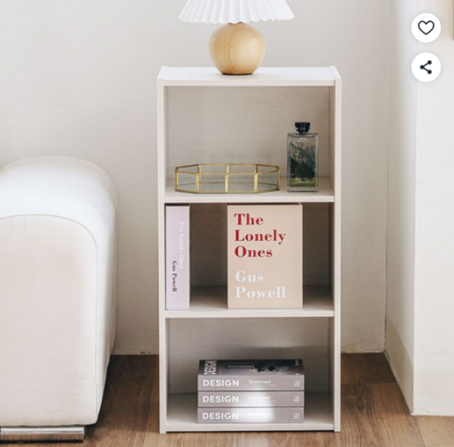 아이리스 오픈형 책장, 화이트, 3단