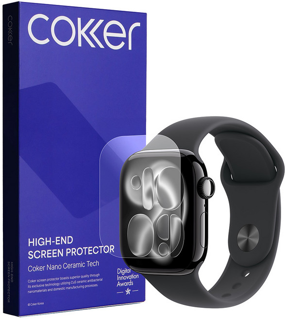 코커 자가복원 애플워치 EPU 액정보호필름, 2개, 투명