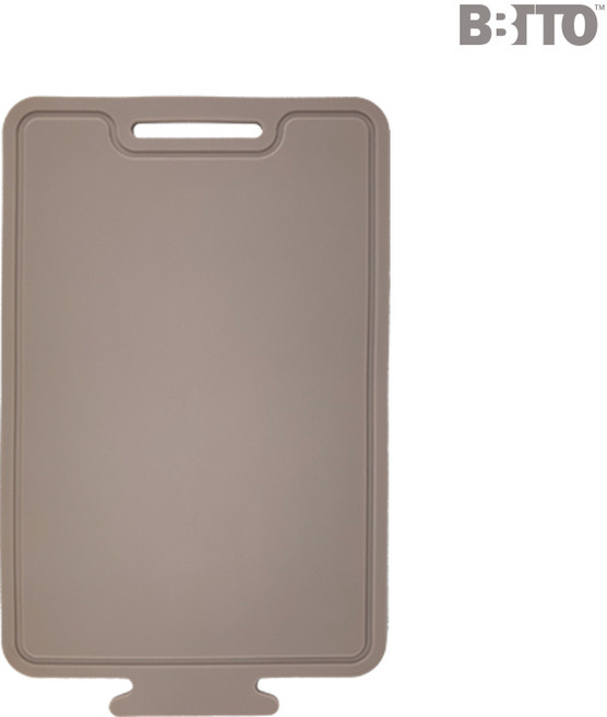 비비또 두꺼운 양면 실리콘 도마 대형, 웜그레이, 1개