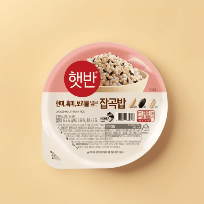 CJ 햇반 잡곡밥 210g 36개 즉석밥 쫀득한