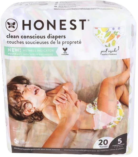 The Honest Company - 친환경 프리미엄 일회용 기저귀 - 판다 사이즈 5(27파운드 이상) 20개 - 쿠팡