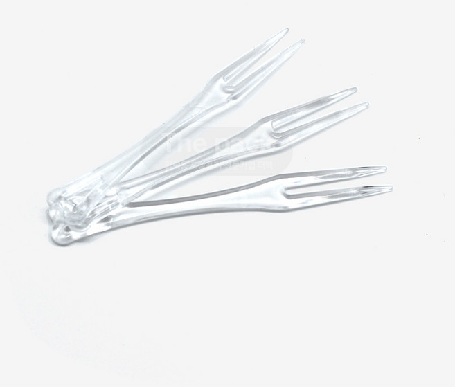 피크닉앤패키지 일회용 미니포크 투명 100개, 1개