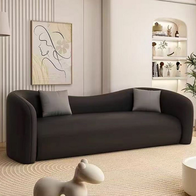 현대 실내 인테리어 거실 침실 오피스 로비 휴식 릴렉스 소파, 블랙(A 1600mm)