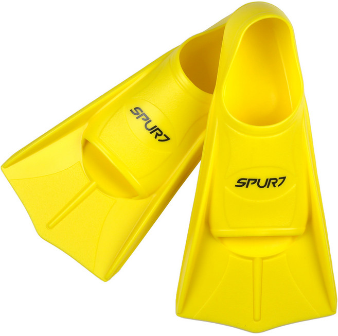 스퍼트 실리콘 숏핀 수영 오리발 YEL + 숏핀 메쉬가방 스노클링/다이빙 오리발, 45-46 (280-285mm)