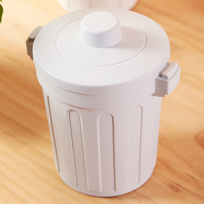 존글로벌 강력 밀폐 미니 음식물 쓰레기통, 베이지, 1개