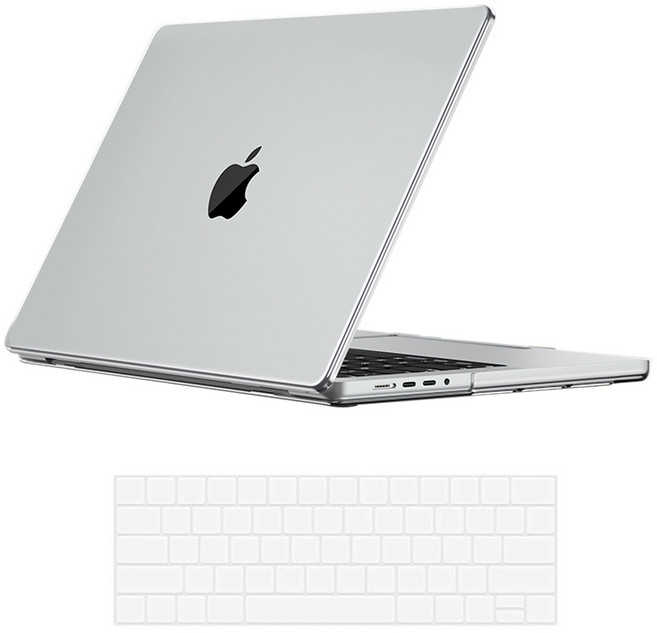 헤이맨 맥북 프로 14 16 에어 13 15 인치 M4 M3 M2 M1 클리어 투명 하드 노트북 케이스 + 키스킨