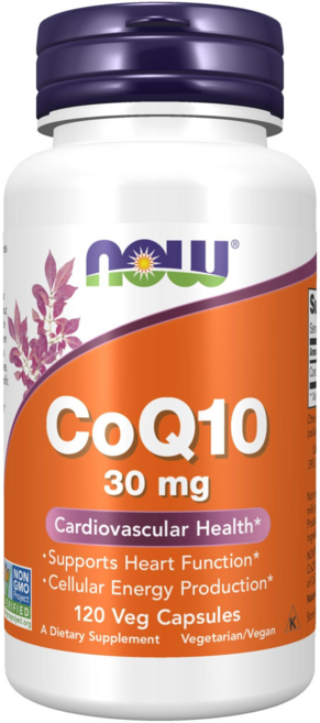 NOW Foods 輔酶Q10素食膠囊 30mg, 120顆, 1罐
