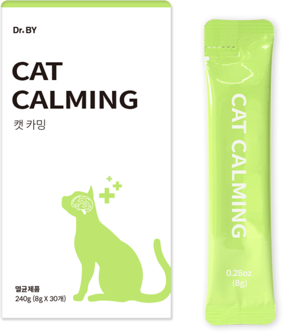 닥터바이 캣카밍 고양이 스트레스 영양제 합사 이사 분리불안 안정제 진정제, 1세트, 스트레스완화/안정/집중력관리, 30회분