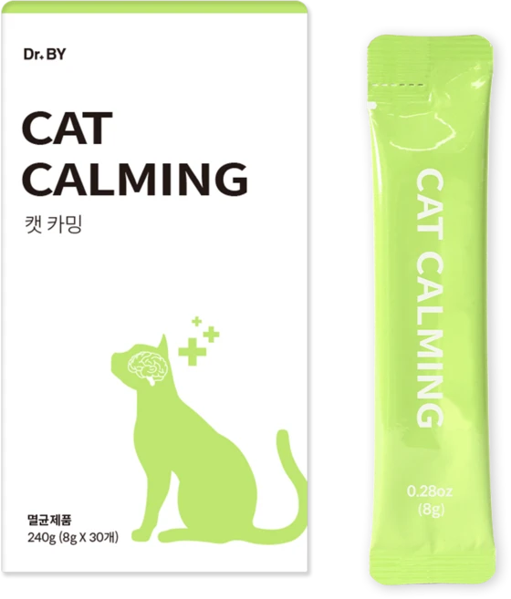 닥터바이 캣카밍 고양이 스트레스 영양제 합사 이사 분리불안 안정제 진정제, 1세트, 스트레스완화/안정/집중력관리, 30회분 - 쿠팡