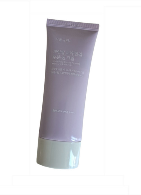 식물나라 뽀얀 쌀 보라 톤업 수분 선케어 선크림 100ml 대용량 온가족용, 99.8ml, 1개