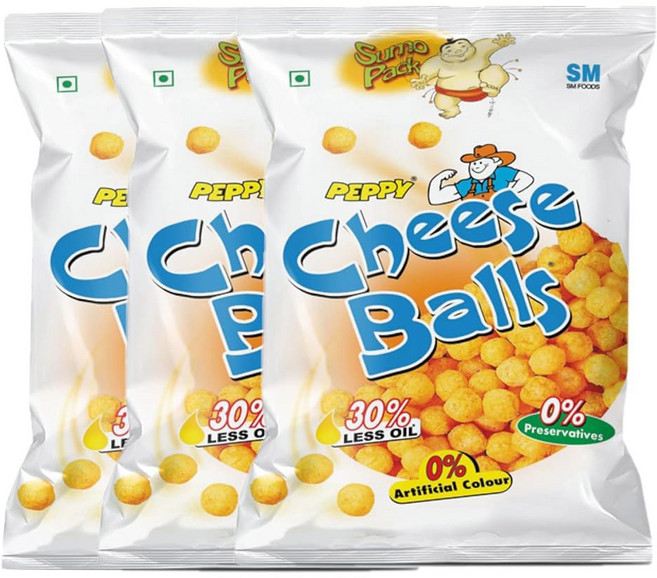 페피 치즈 볼 인디언 칩 신선한 맛 바삭바삭한 스낵 60g 3팩