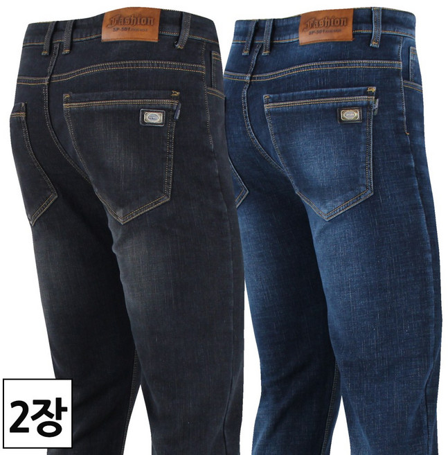 2장 [더맨월드] 겨울용 남자 MW-JC 기모 안감 스판 데님 _ 남성용 따뜻한 아웃도어 30~38 사이즈 기본 데일리 청바지 M584