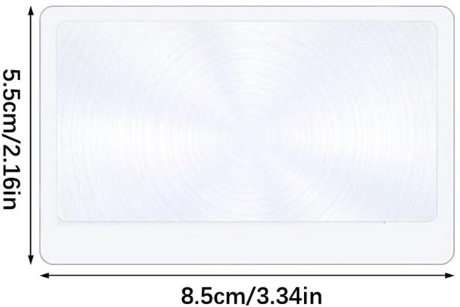 YUHON 大型閱讀放大片 3X 倍率 輕便攜帶, 1個, 名片(5.5*8.5cm)