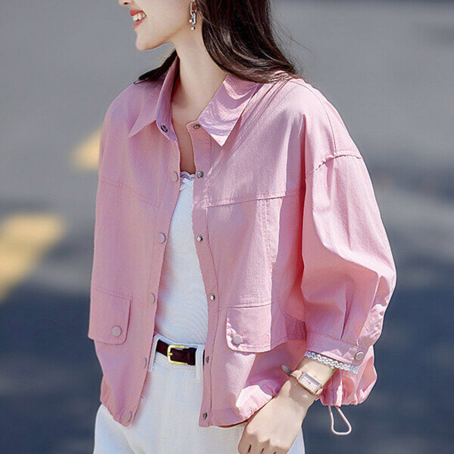 몽벨리즈 핑크우유레이스소매자켓 mde2302773