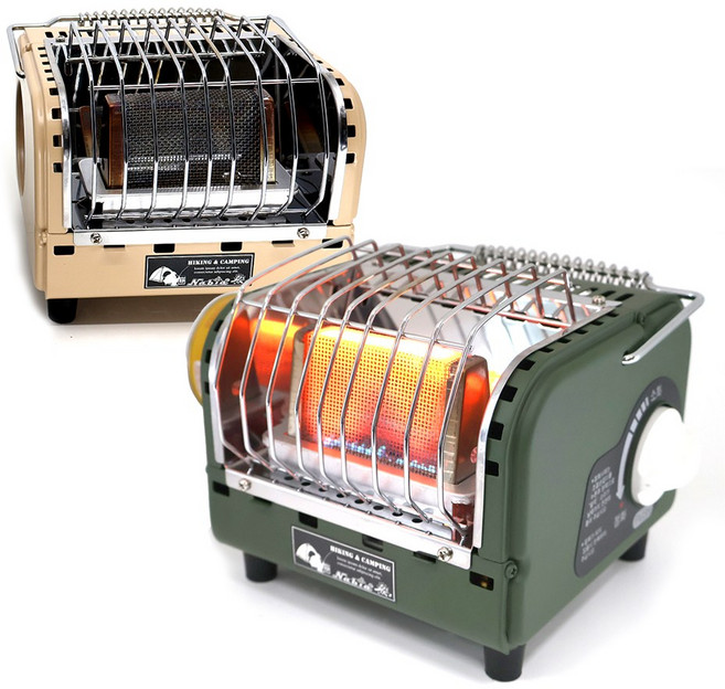 국산 나비아 정품 휴대용 가스히터 NGH-KB1200 카키 베이지