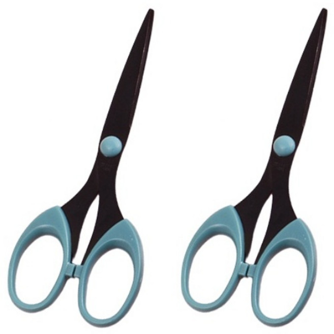 북유럽풍 스테인리스 스틸 데스크 다용도 가위, 블루, 2개