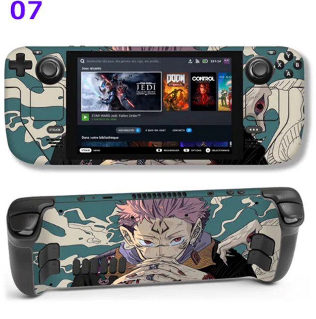 19종 스팀덱 게임 콘솔 스티커 보호 스킨 스티커 커버 스팀덱 악세사리, 07, 1개