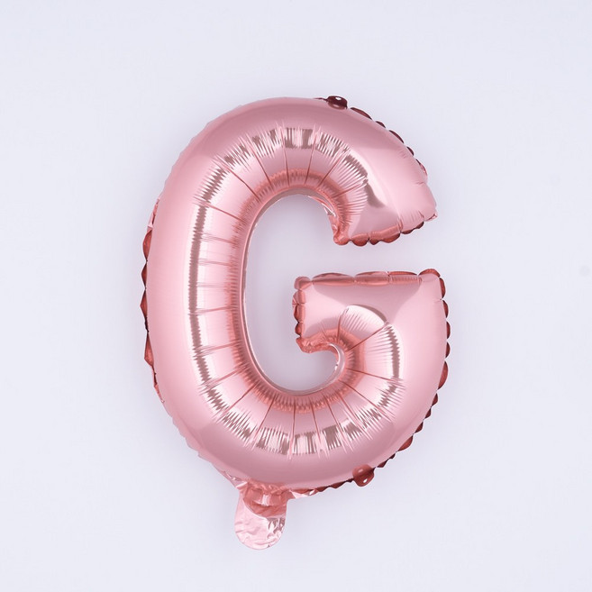 아트포유 대형 알파벳풍선 이니셜 글자 이벤트 축하 은박 생일 파티 풍선 80cm, 1개, 핑크 골드 G