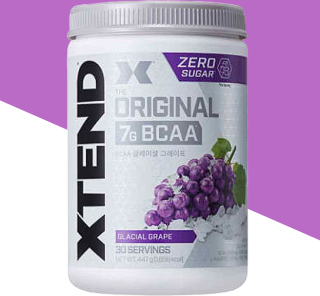[국내배송] 엑스텐드 BCAA 30서빙 포도맛 제로 슈가 그레이프 447g, 1개