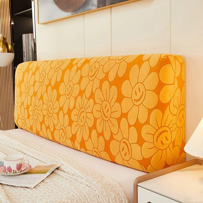헤드 커버 침대 머리맡 벽쿠션 시트 고탄력 대형 셀프 천갈이 침대등받이 대형쿠션 침대헤드, 해바라기-금색